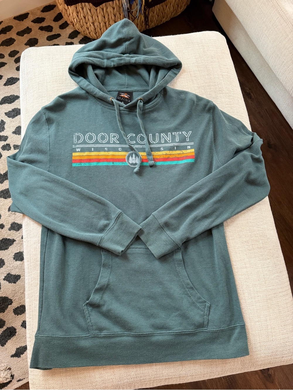 Door County Wisconsin Hooded Pullover Sweatshirt - Teal